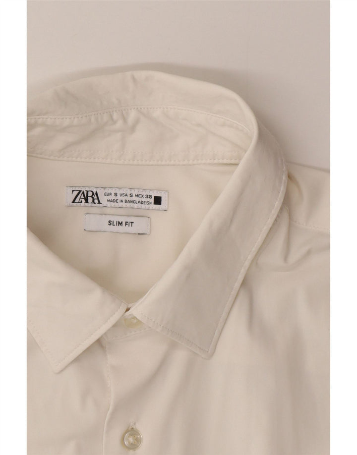 Zara Herren Slim Fit Hemd Small Weiß