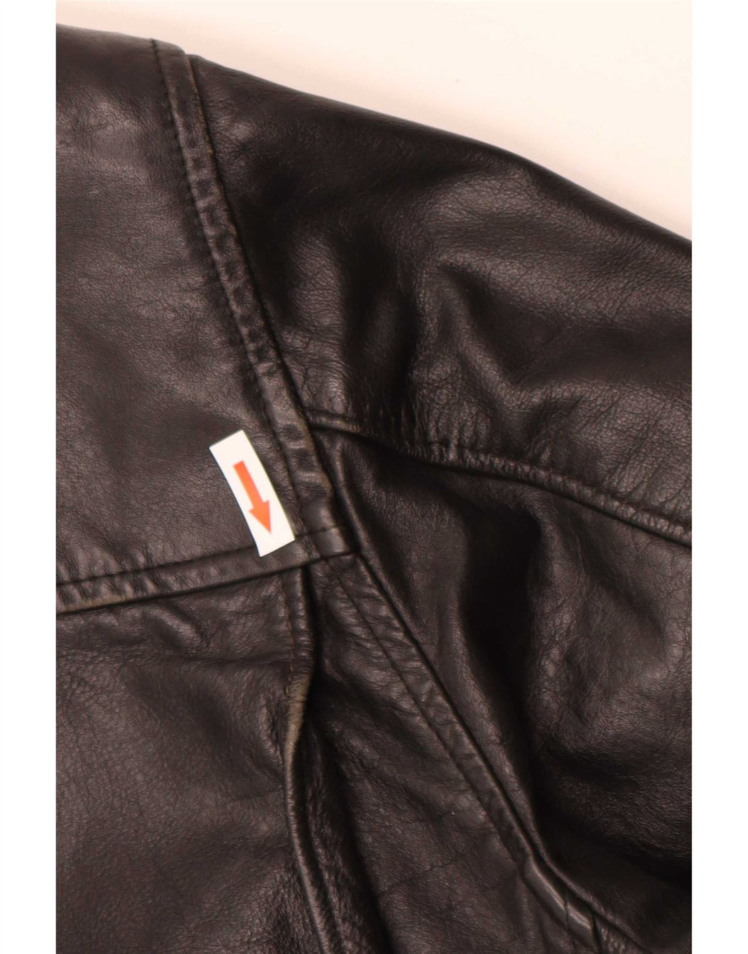Vintage Herren Lederjacke IT 48 Medium Schwarz