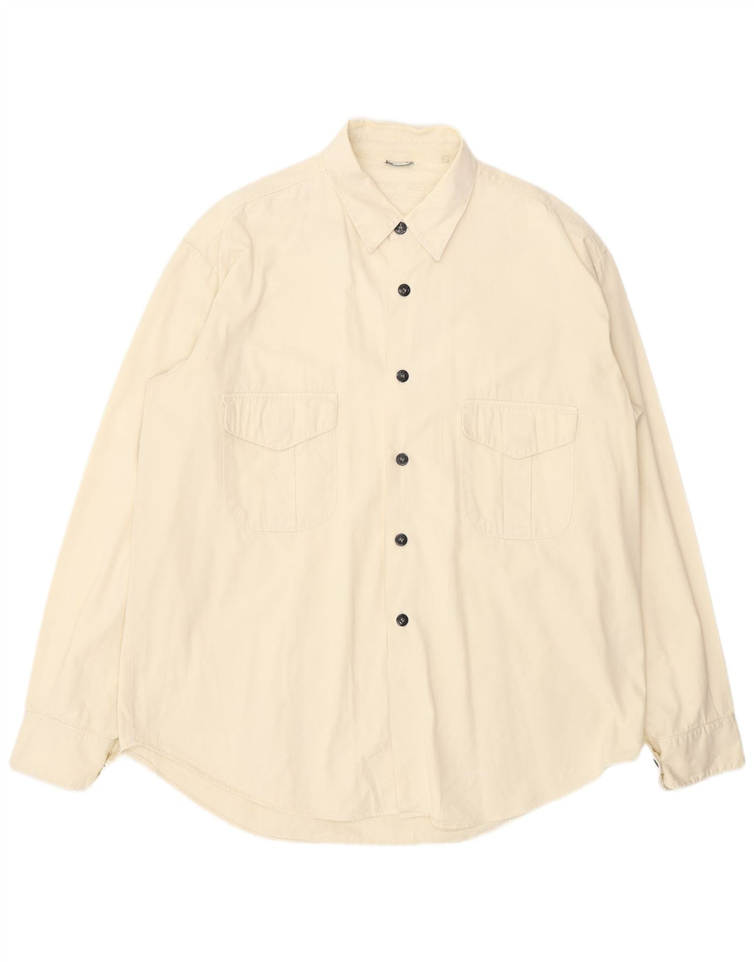 STONE ISLAND Herrenhemd 2XL Off White Cotton Classic