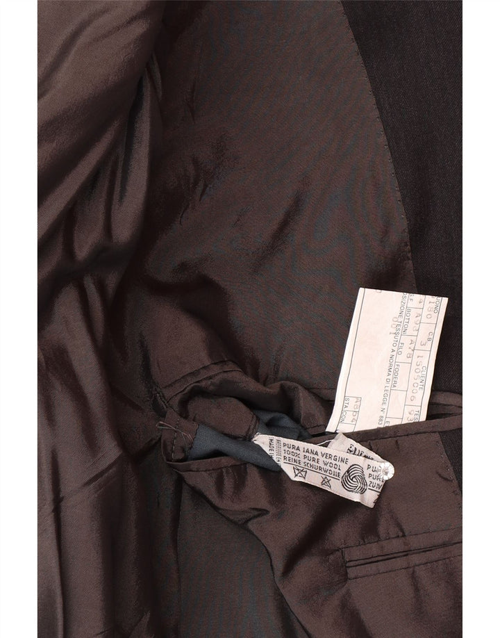 Gianfranco Ferre Herren-Blazer mit 2 Knöpfen, IT 50, große graue Wolle
