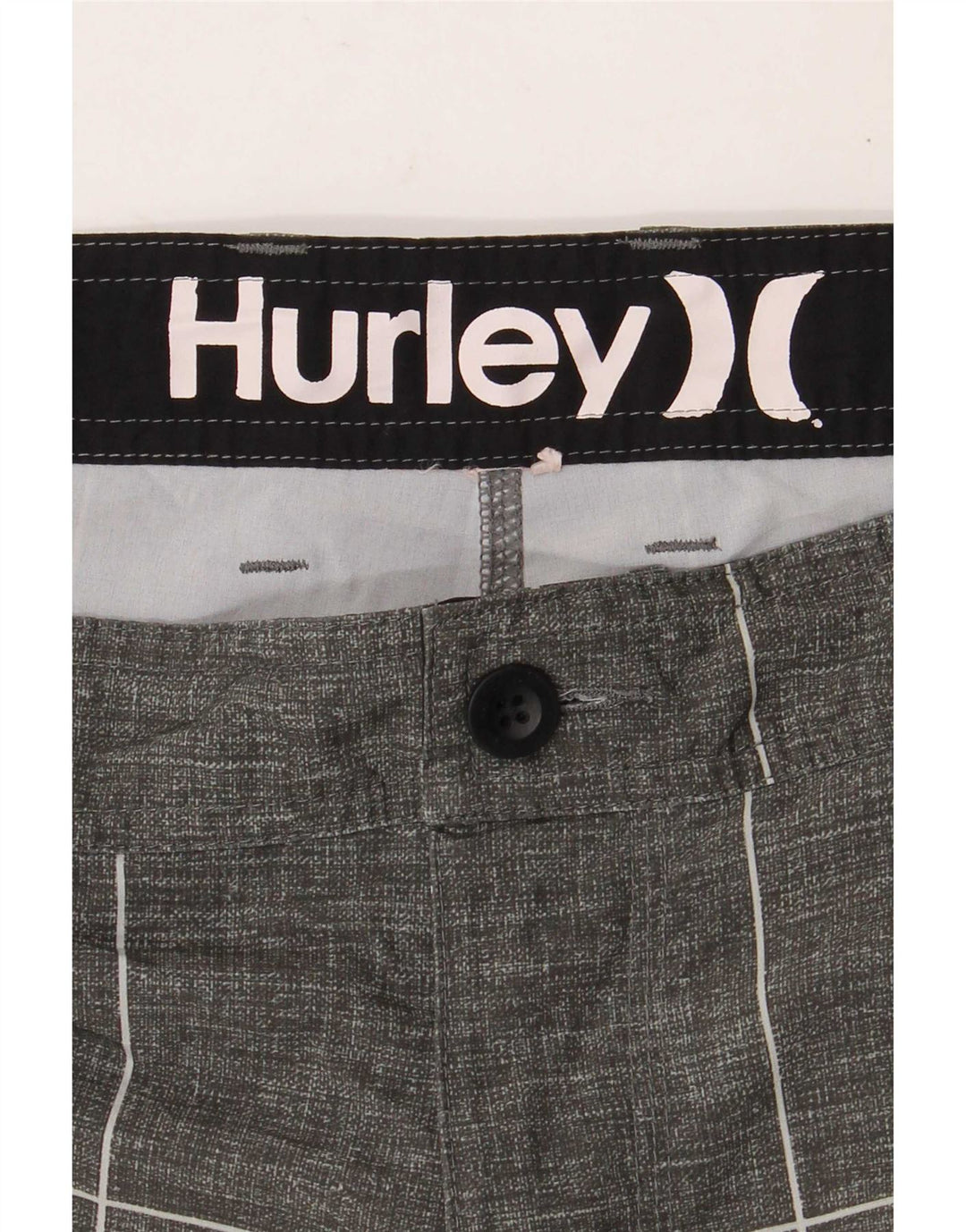 Hurley Herren Chinoshorts W34 Large Grau Geometrisch