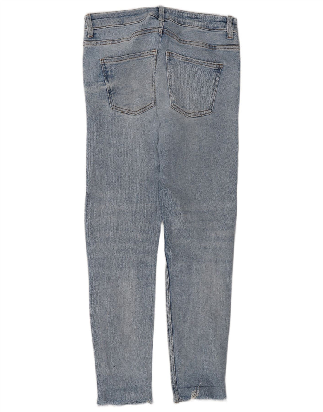 Zara Damen Distressed Slim Jeans EU 38 Small W28 L27 Blaue Baumwolle