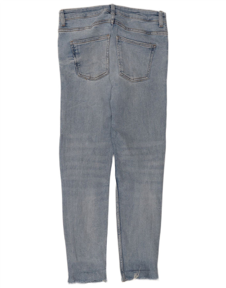 Zara Damen Distressed Slim Jeans EU 38 Small W28 L27 Blaue Baumwolle