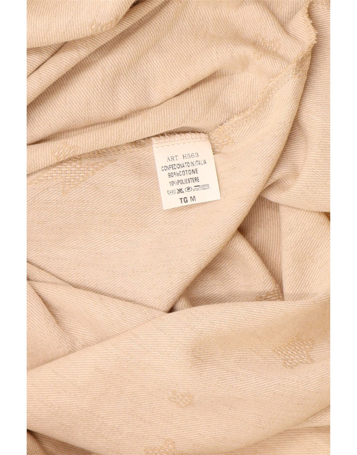 KIKISIX Damen-Maxikleid mit abstraktem Muster, ärmellos, Gr. 14, Mittelbeige