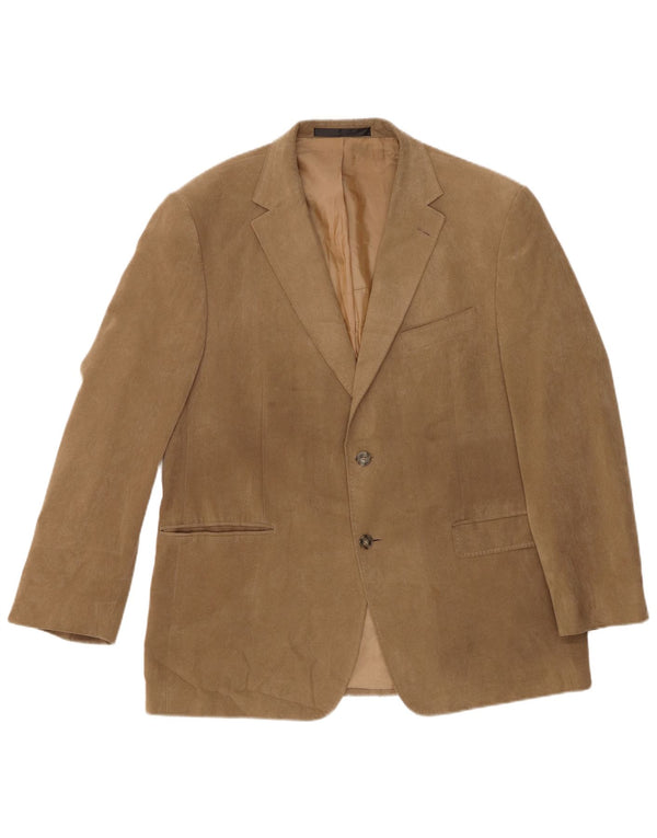 Marks & Spencer Herren-Blazer mit 2 Knöpfen, UK 42, Größe L, Beige, Polyester