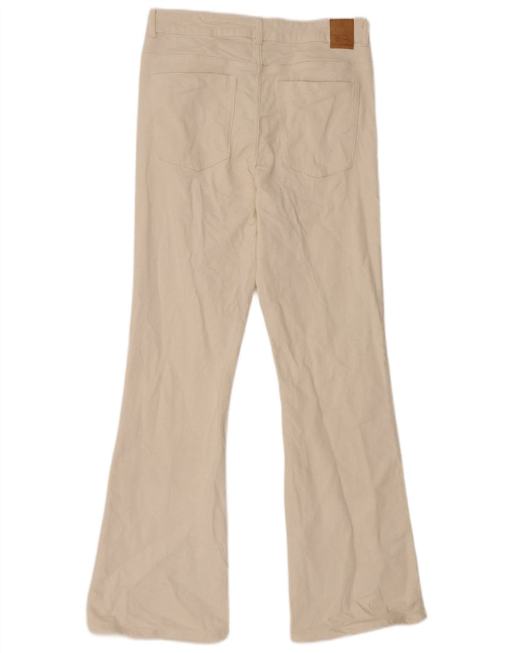 Zara Damen Schlagjeans EU 42 Large W32 L31 Beige Baumwolle