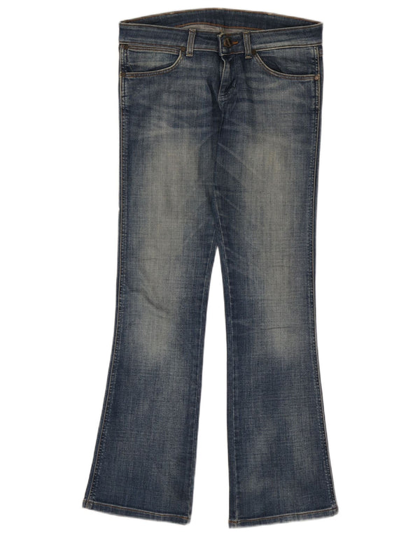 Wrangler Damen Megan Bootcut-Jeans mit niedriger Taille, W27, L32, blaue Baumwolle