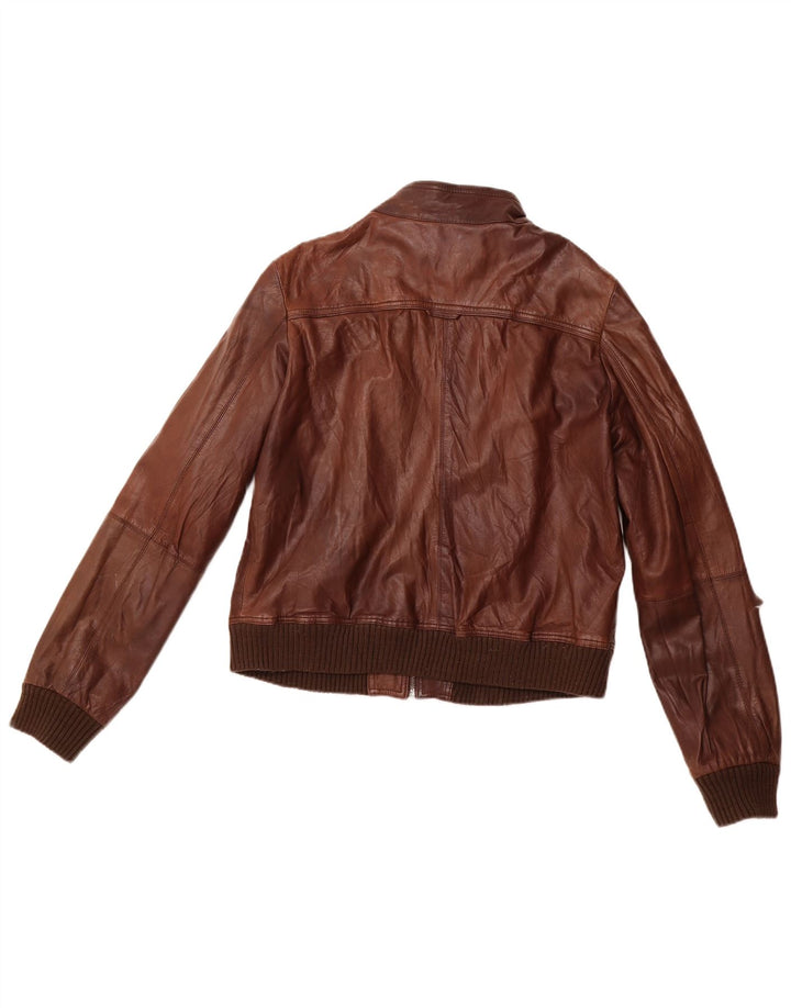 CONBIPEL Womens Leather Jacket IT 48 XL Brown Leather