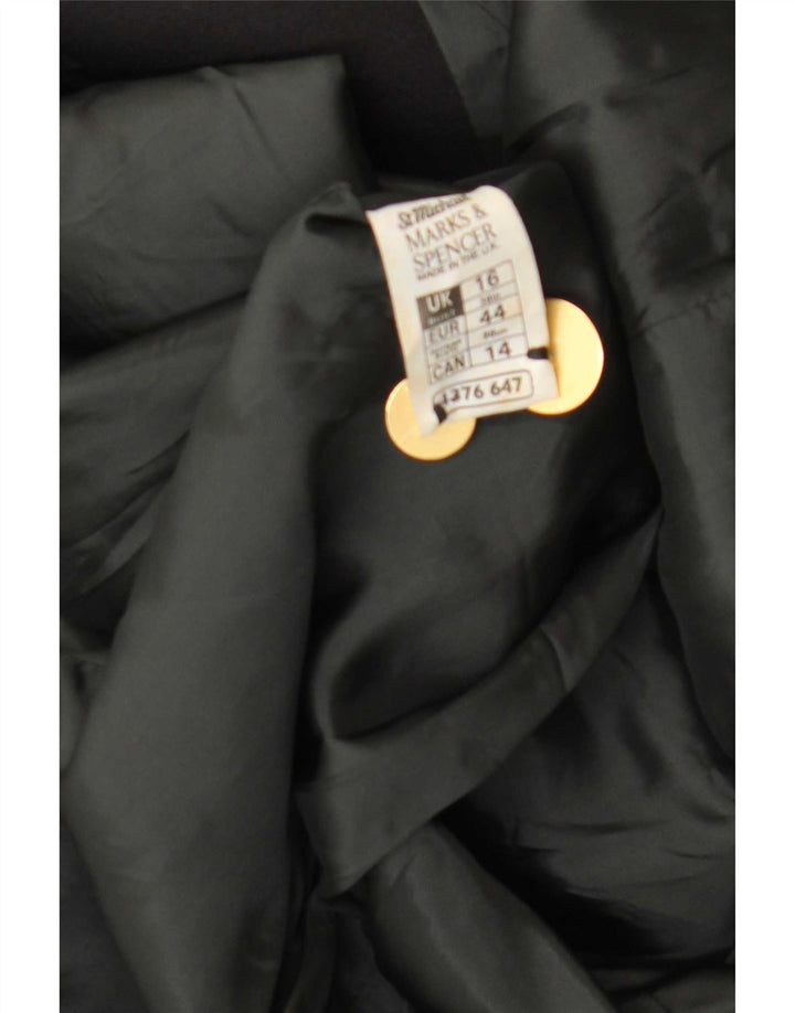 Marks & Spencer Zweireihiger Blazer für Damen, Gr. 16, Schwarz