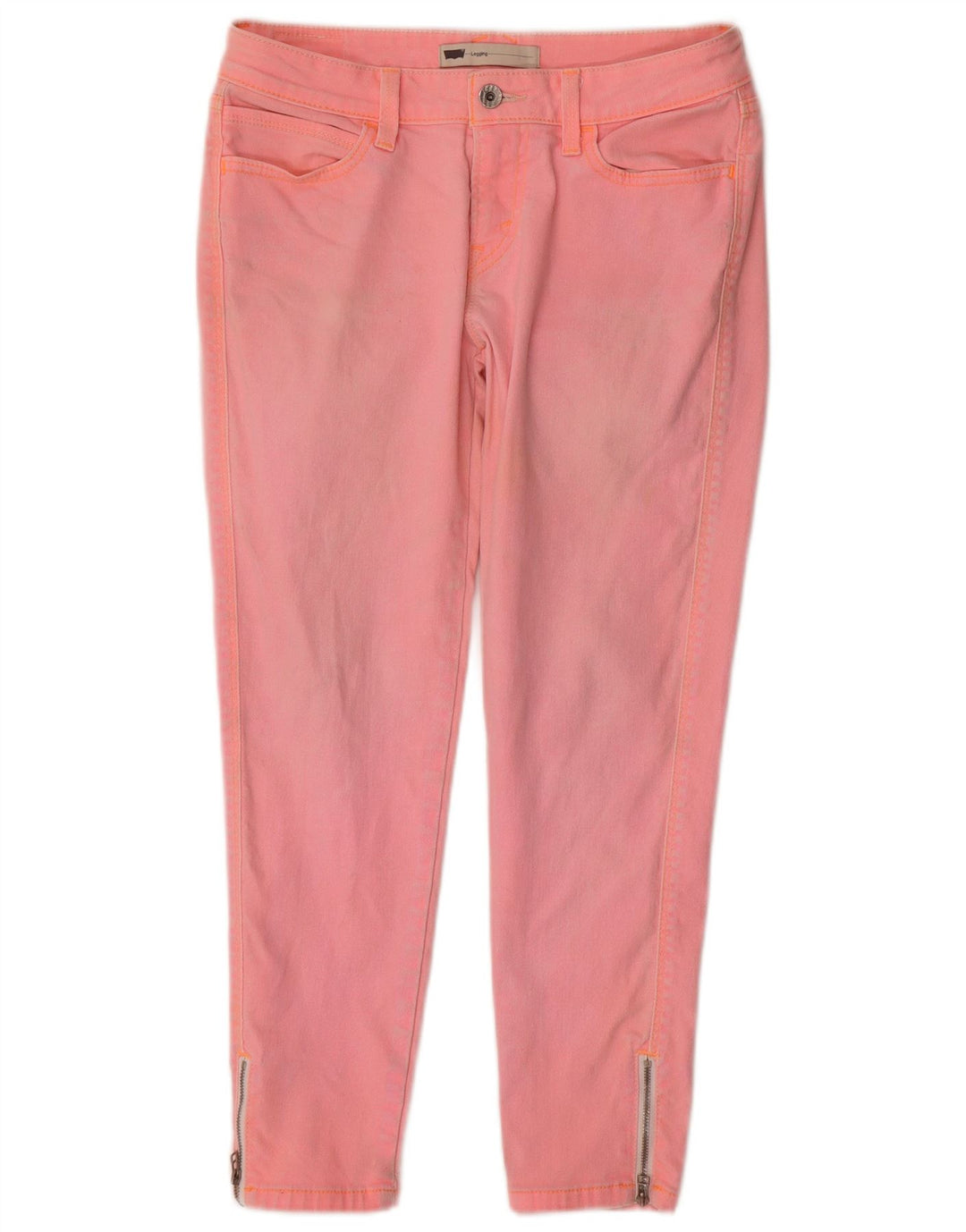 LEVI'S Damen Crop Legging Skinny Jeans W29 L25 Rosa Baumwolle