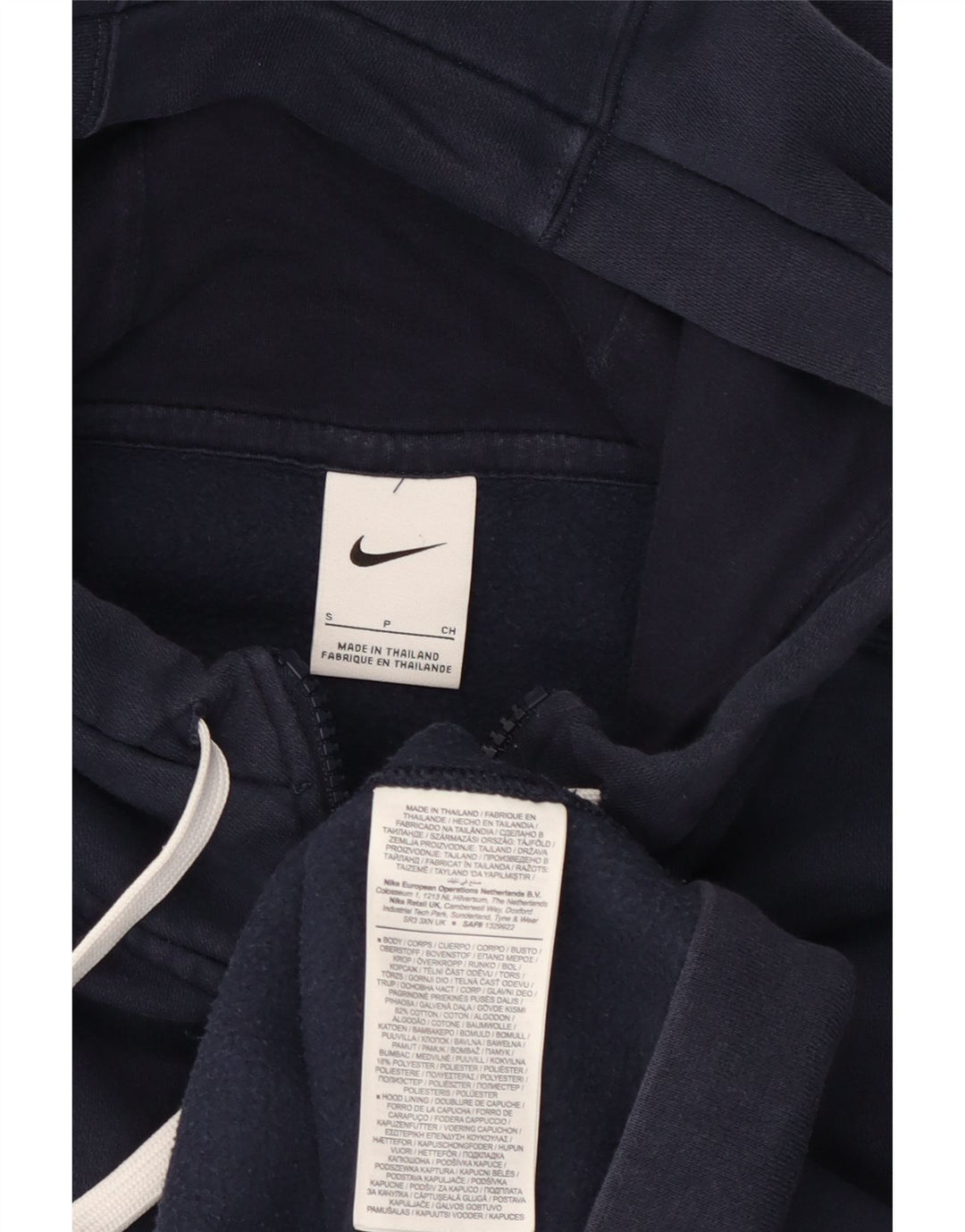 Nike Herren-Kapuzenpullover mit Reißverschluss, klein, marineblau, Baumwolle