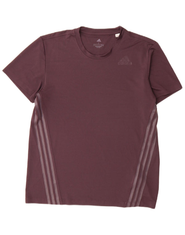 Adidas Herren T-Shirt Top Large Lila Polyester