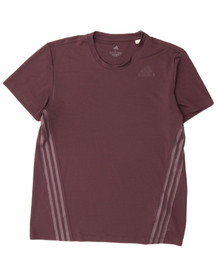 Adidas Herren T-Shirt Top Large Lila Polyester