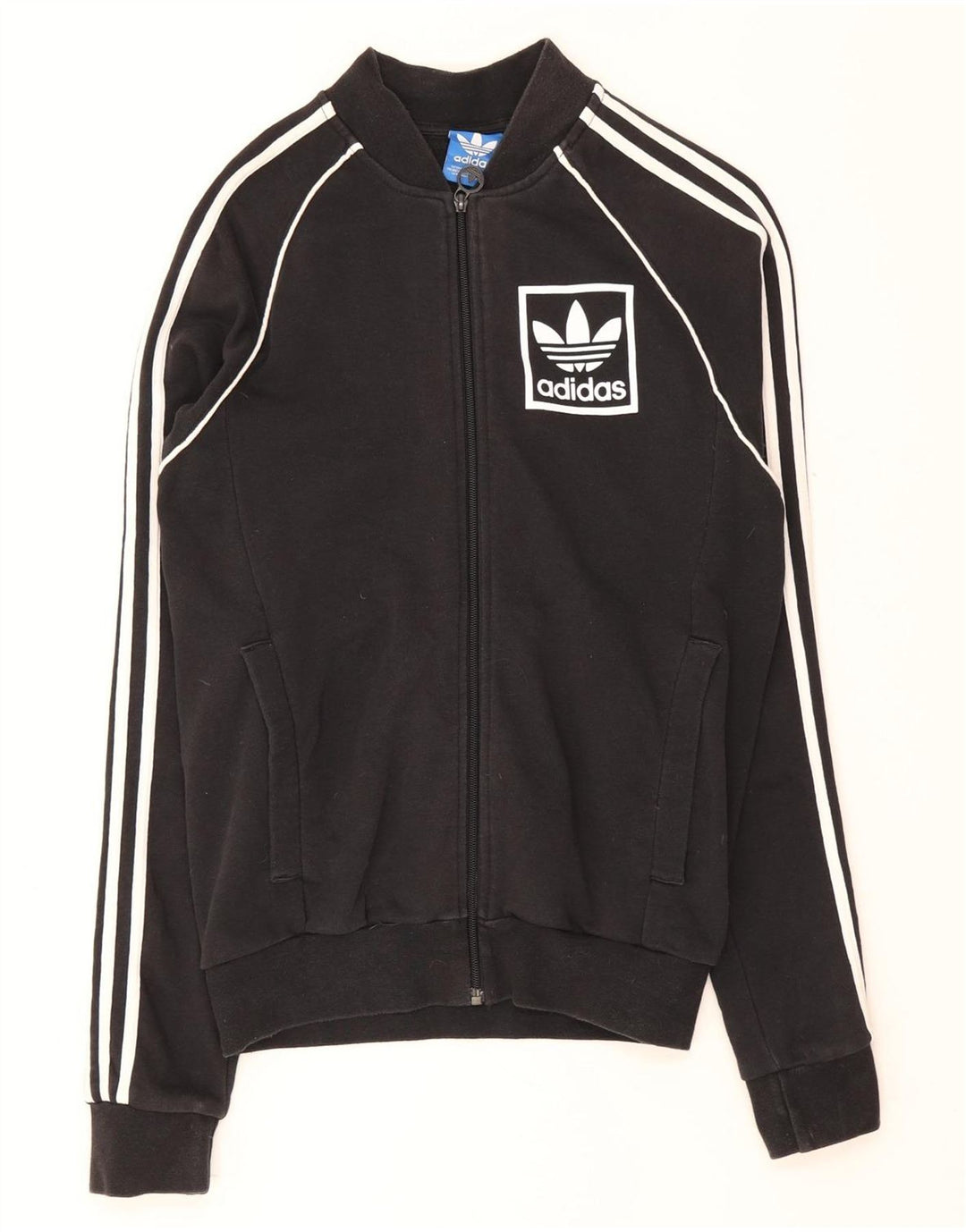 Adidas Herren-Trainingsanzug-Oberteil, Jacke, Größe S, Schwarz, Baumwolle