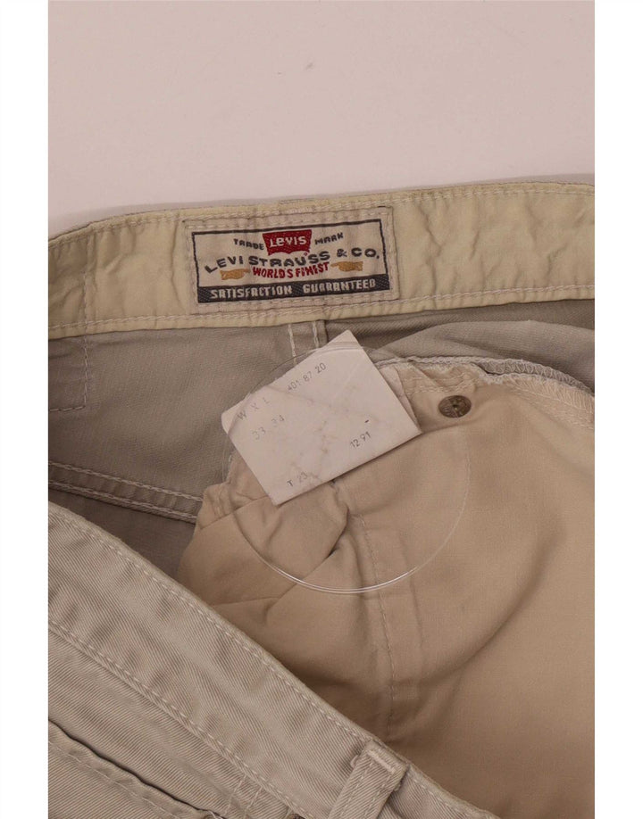 Levi's Herren-Jeansshorts, normal, Größe L, W33, Beige, Baumwolle