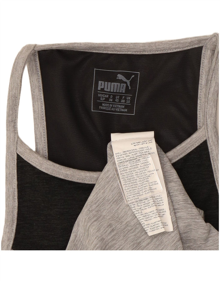 Puma Damen Weste Top UK 10 Small Graues Colourblock-Polyester