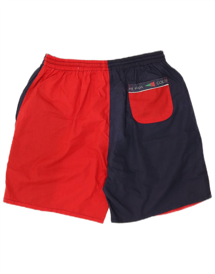 Vintage Herren-Sportshorts mit Grafik, XL, mehrfarbig, Colourblock-Polyester
