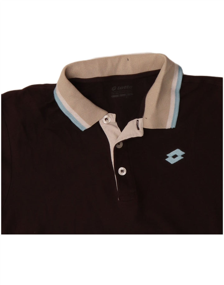 LOTTO Herren-Poloshirt, groß, braune Baumwolle