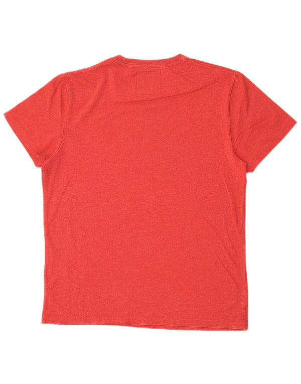 Superdry Herren Grafik-T-Shirt-Oberteil XL aus roter Baumwolle