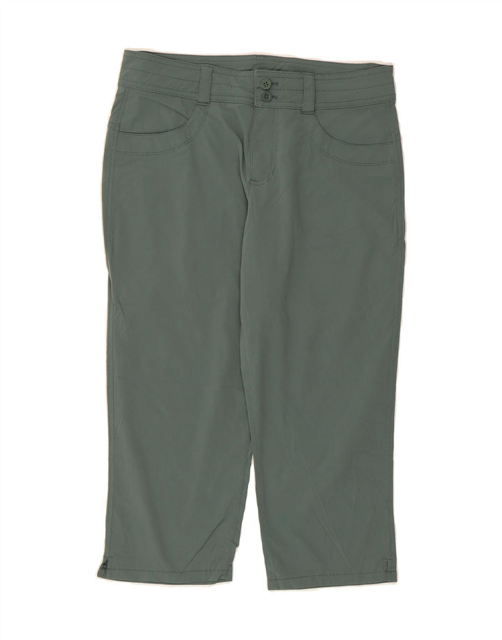 EDDIE BAUER Womens Straight Capri Trousers US 6 Medium W32 L21 Green Nylon Vintage Eddie Bauer and Second-Hand Eddie Bauer from Messina Hembry 