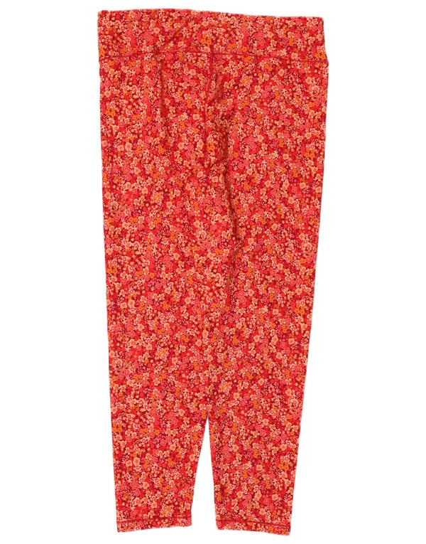 Tommy Hilfiger Damen Crop Leggings UK 18 XL Rot geblümtes Polyester