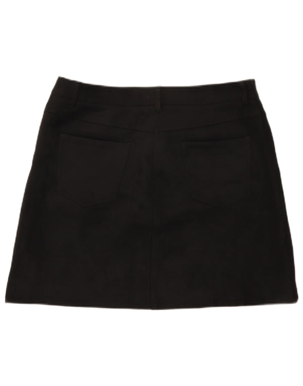Marks & Spencer Damen Minirock UK 14 Large W32 Schwarz Polyester