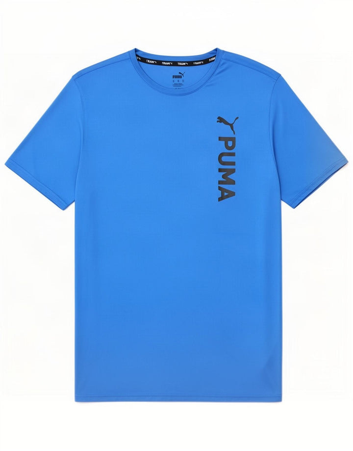 Puma Herren Grafik T-Shirt Top XL Blau Polyester