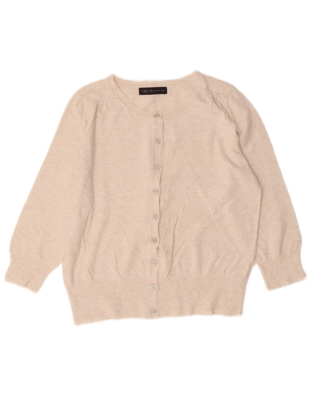 Marks & Spencer Damen-Cardigan-Pullover UK 10 Klein Beige meliert