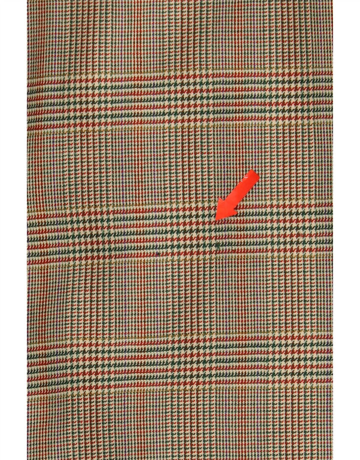 Burberrys Damen-Blazerjacke mit 2 Knöpfen, UK 14, große grüne Wolle mit Hahnentrittmuster