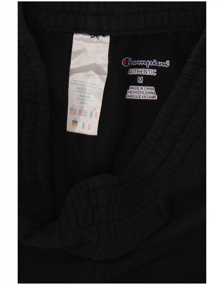 CHAMPION Womens Tracksuit Trousers UK 12 Medium  Black Cotton