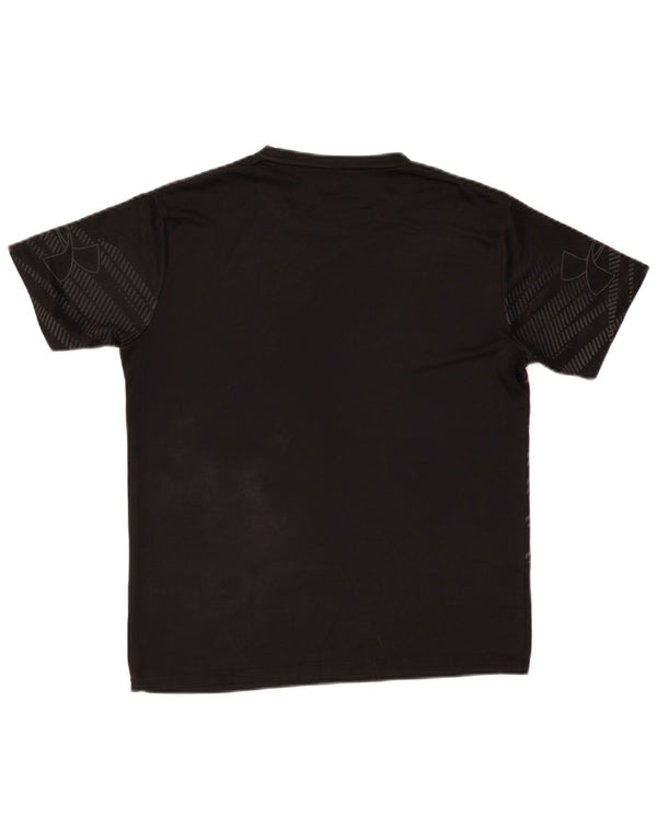 Under Armour Damen Heat Gear Graphic T-Shirt Top UK 16 Large Schwarz gestreift