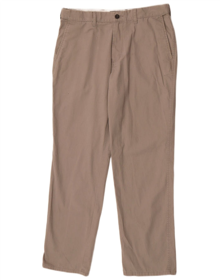 Marks & Spencer Herren-Chinohose mit normaler Passform, W34 L31, graue Baumwolle