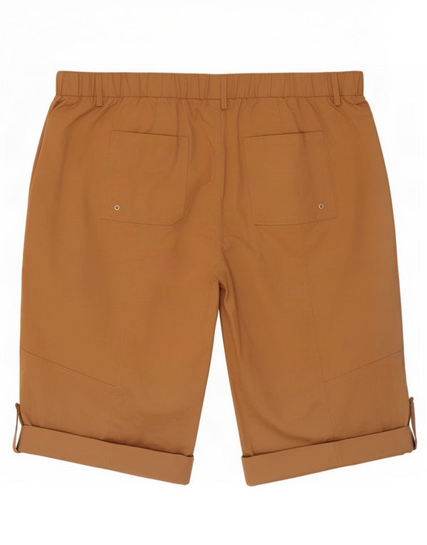 Marks & Spencer Damen Autograph Casual Shorts UK 22 3XL W44 Beige Baumwolle