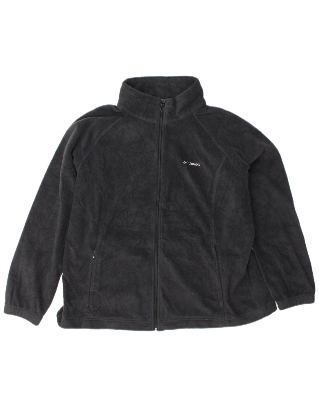 COLUMBIA Mens Fleece Jacket UK 44 2XL Black Polyester
