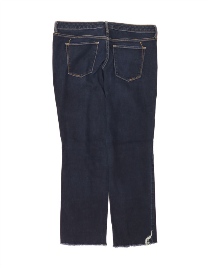 MOSSIMO Womens Mid Rise Straight Jeans US 12 Large W34 L28 Navy Blue Vintage Mossimo and Second-Hand Mossimo from Messina Hembry 