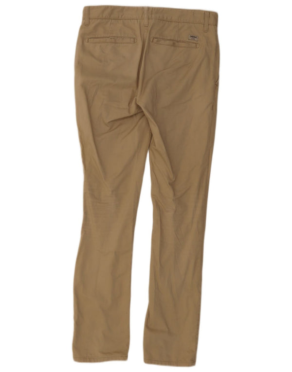Timberland Mens Skinny Chino Trousers W32 L33 Beige Cotton