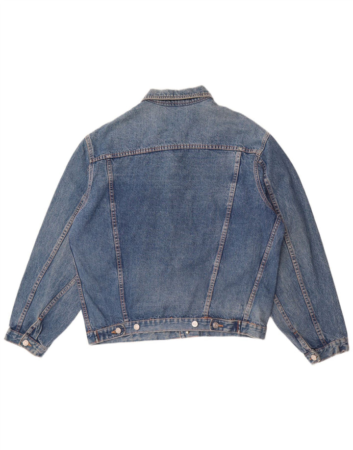 Vintage Herren Jeansjacke UK 38 Mittelblaue Baumwolle
