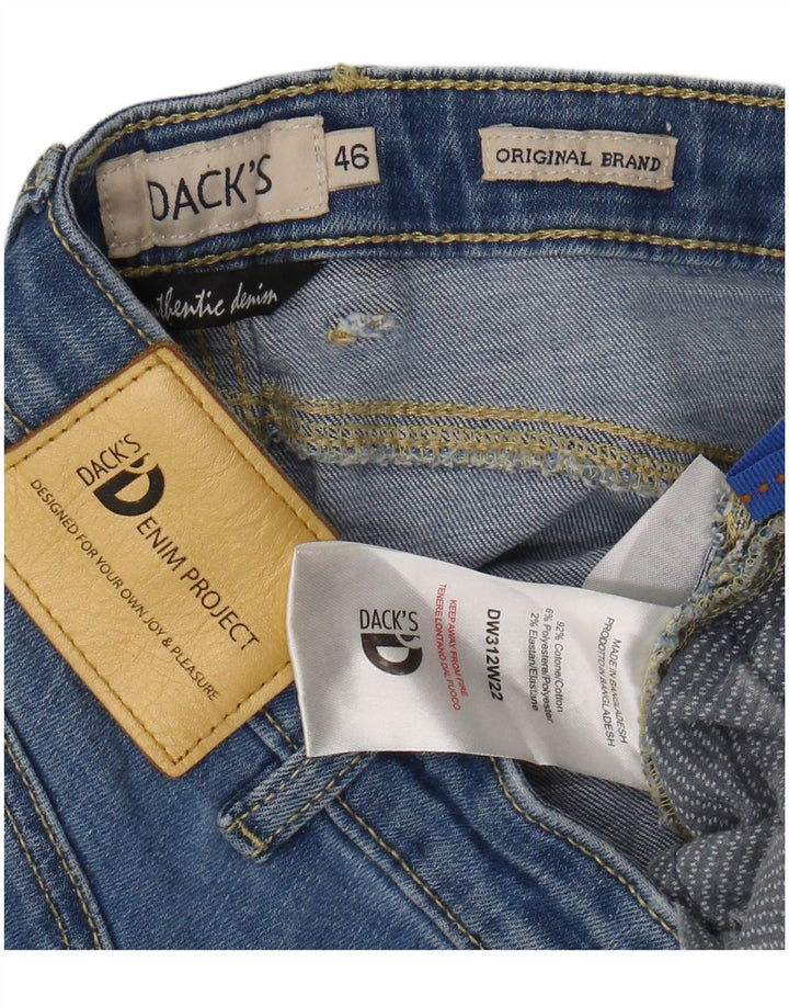 Dack's Herren-Jeans, verkürzt, schmal, EU 46, Größe S, W30, L26, Blau, Baumwolle