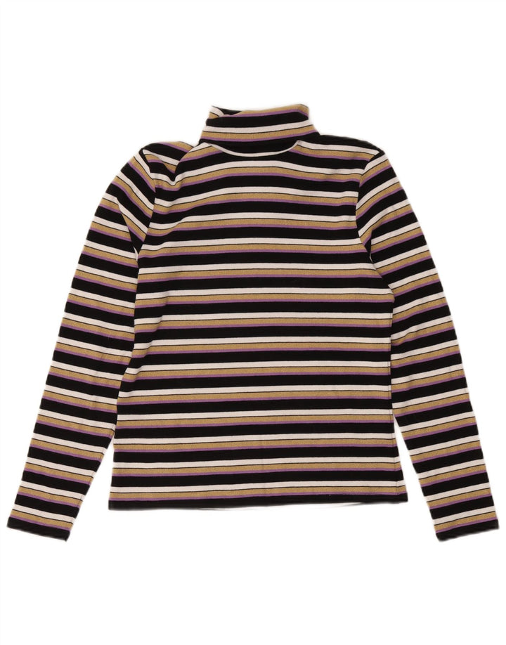 Marks & Spencer Damen Top Langarm UK 14 Medium Mehrfarbig gestreift