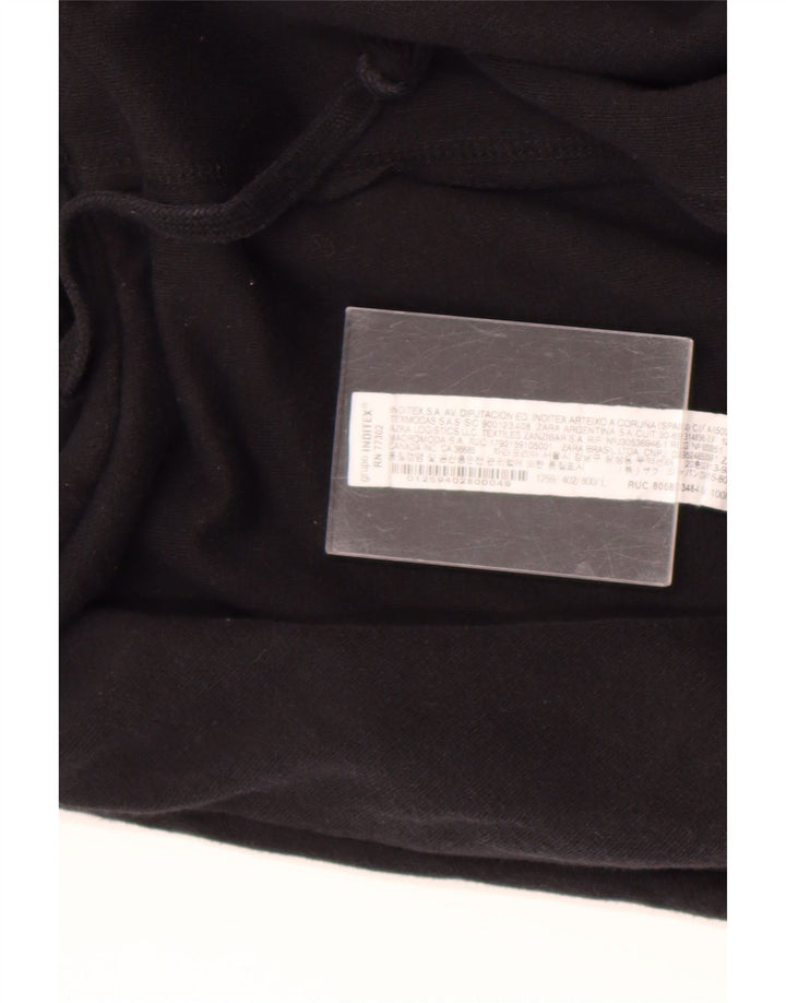 Zara Herren-Kapuzenpullover, groß, aus schwarzer Baumwolle