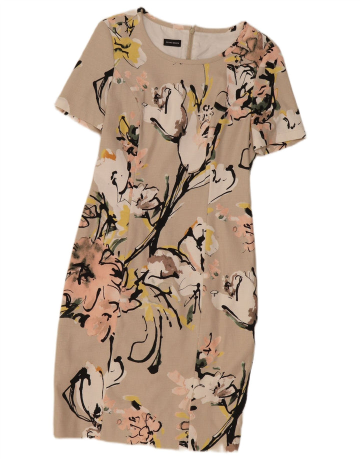 Gerry Weber Damen Etuikleid UK 12 Medium Beige Floral