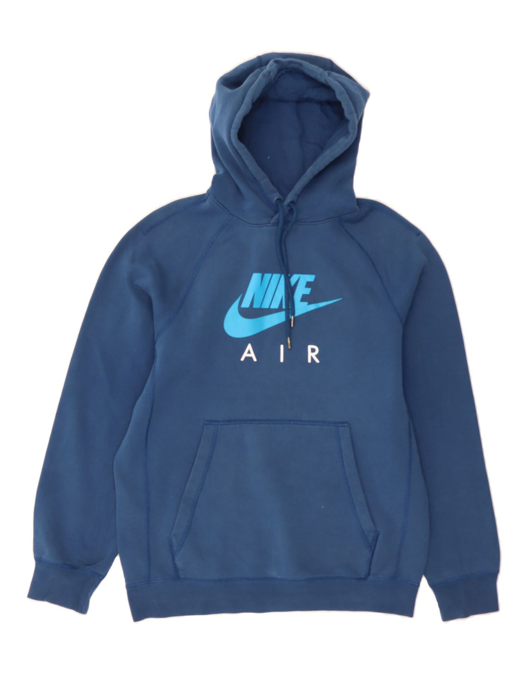 NIKE Mens Graphic Hoodie Jumper Small Blue Cotton Vintage Nike and Second-Hand Nike from Messina Hembry 