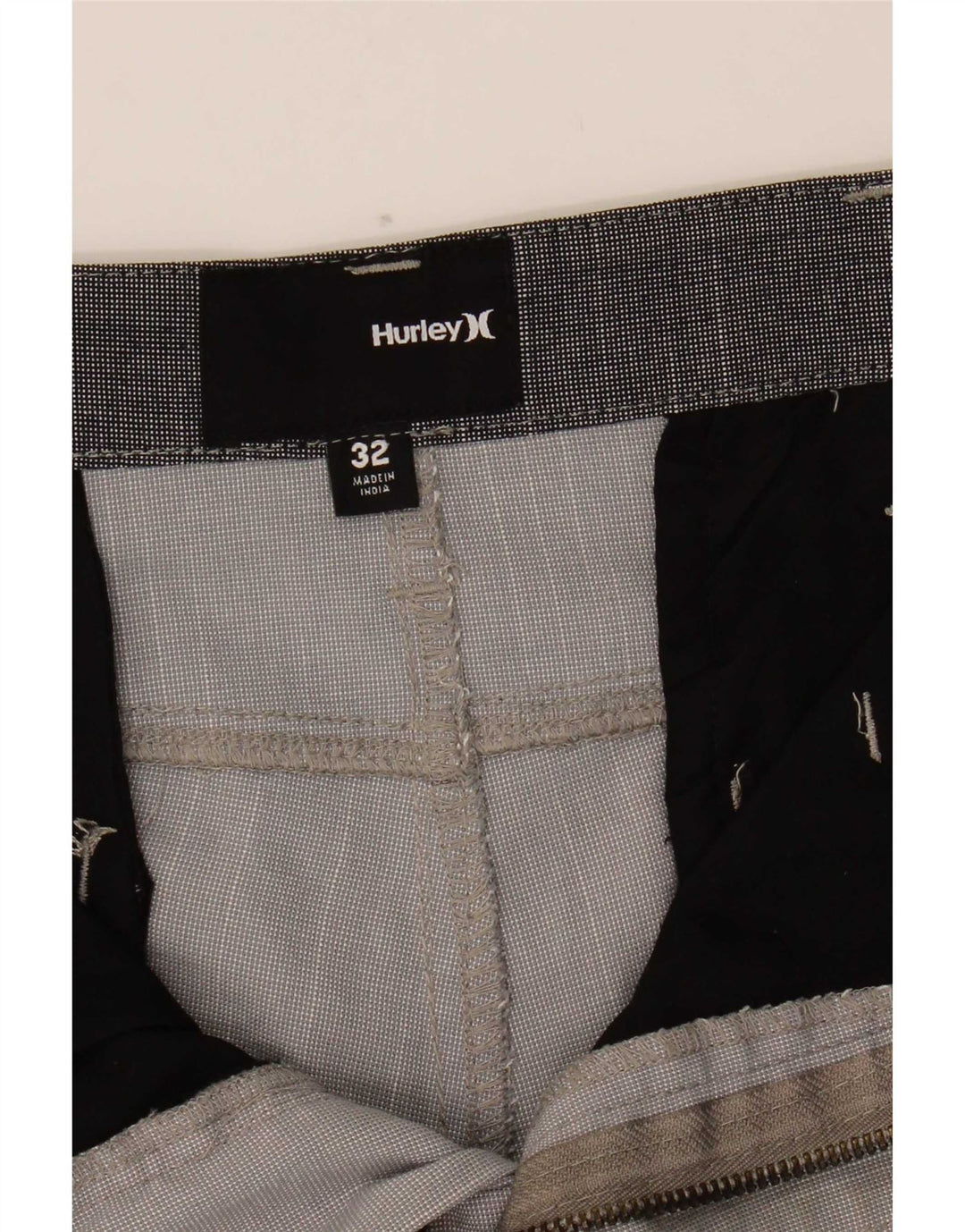 Hurley Herren Chinoshorts W32 Mittelgraues Polyester