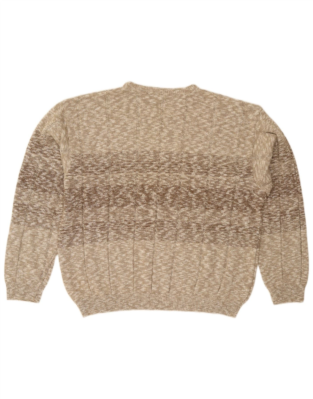 Vintage Herren Pullover mit Rundhalsausschnitt XL Beige meliert