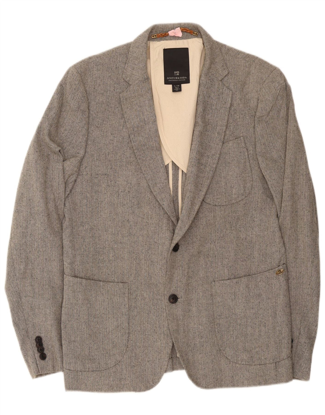 Scotch & Soda Herren 2-Knopf-Blazerjacke IT 50 Large Grau
