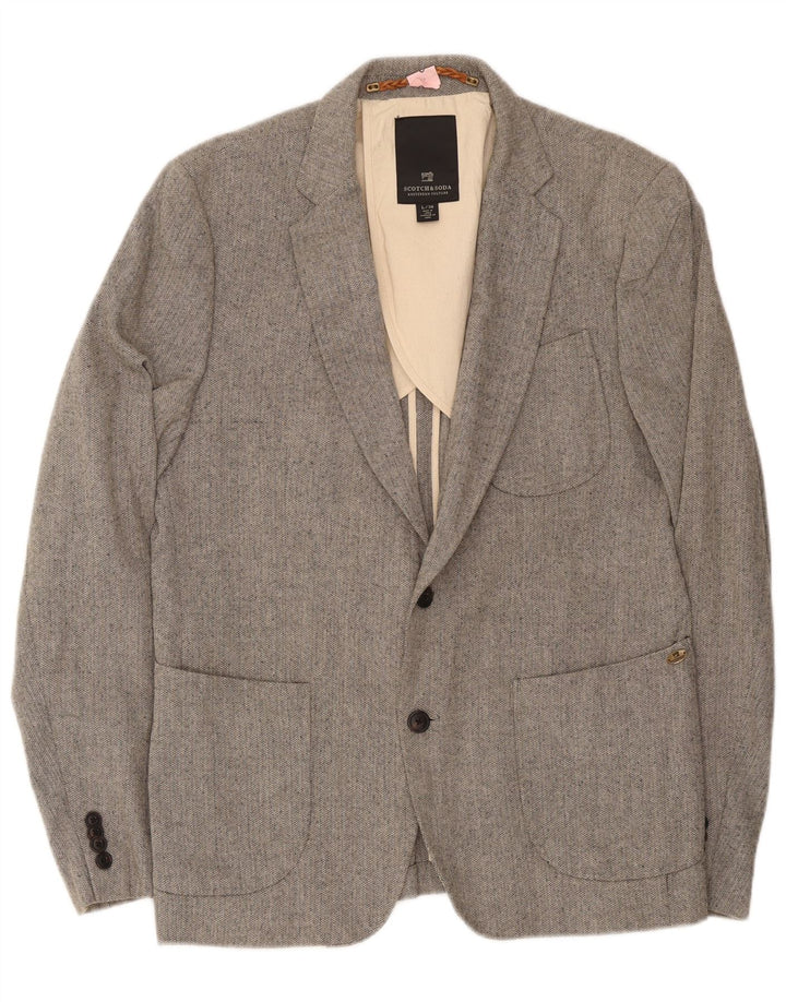 Scotch & Soda Herren 2-Knopf-Blazerjacke IT 50 Large Grau