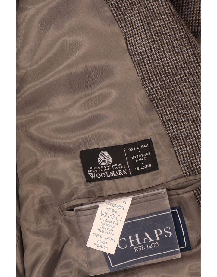 Chaps Herren-Blazer mit 2 Knöpfen, UK 48, 3XL, graue Wolle