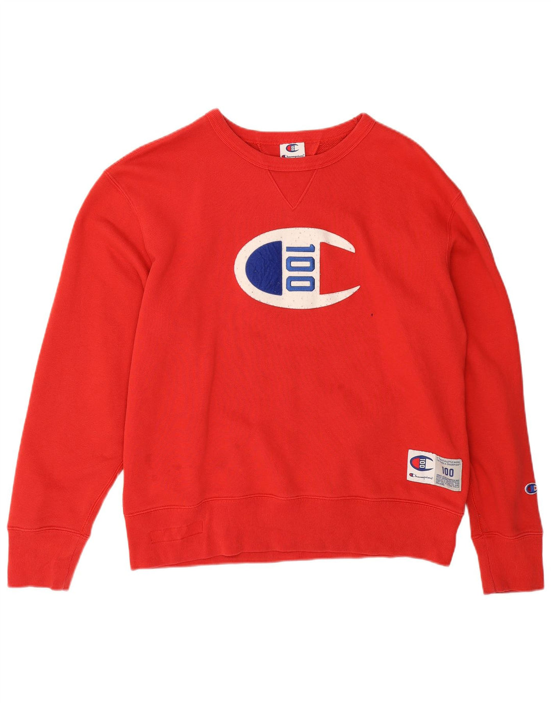 Champion Herren-Sweatshirt mit Grafik, groß, aus roter Baumwolle
