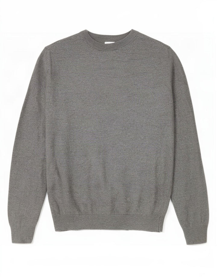 Zara Damen-Pullover mit Rundhalsausschnitt, UK 14, mittelgraue Viskose