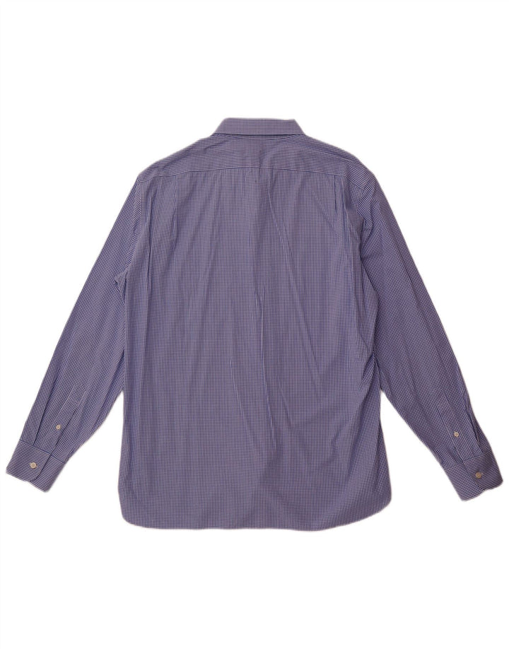 J. Crew Herren Stretch-Hemd, Größe 17 17/12 XL, blauer Gingham
